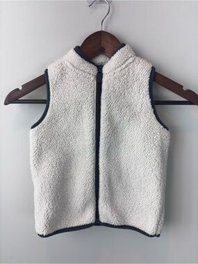 Carter’s Child of Mine 4T Sherpa Fleece Vest Cream Full Zip Toddler